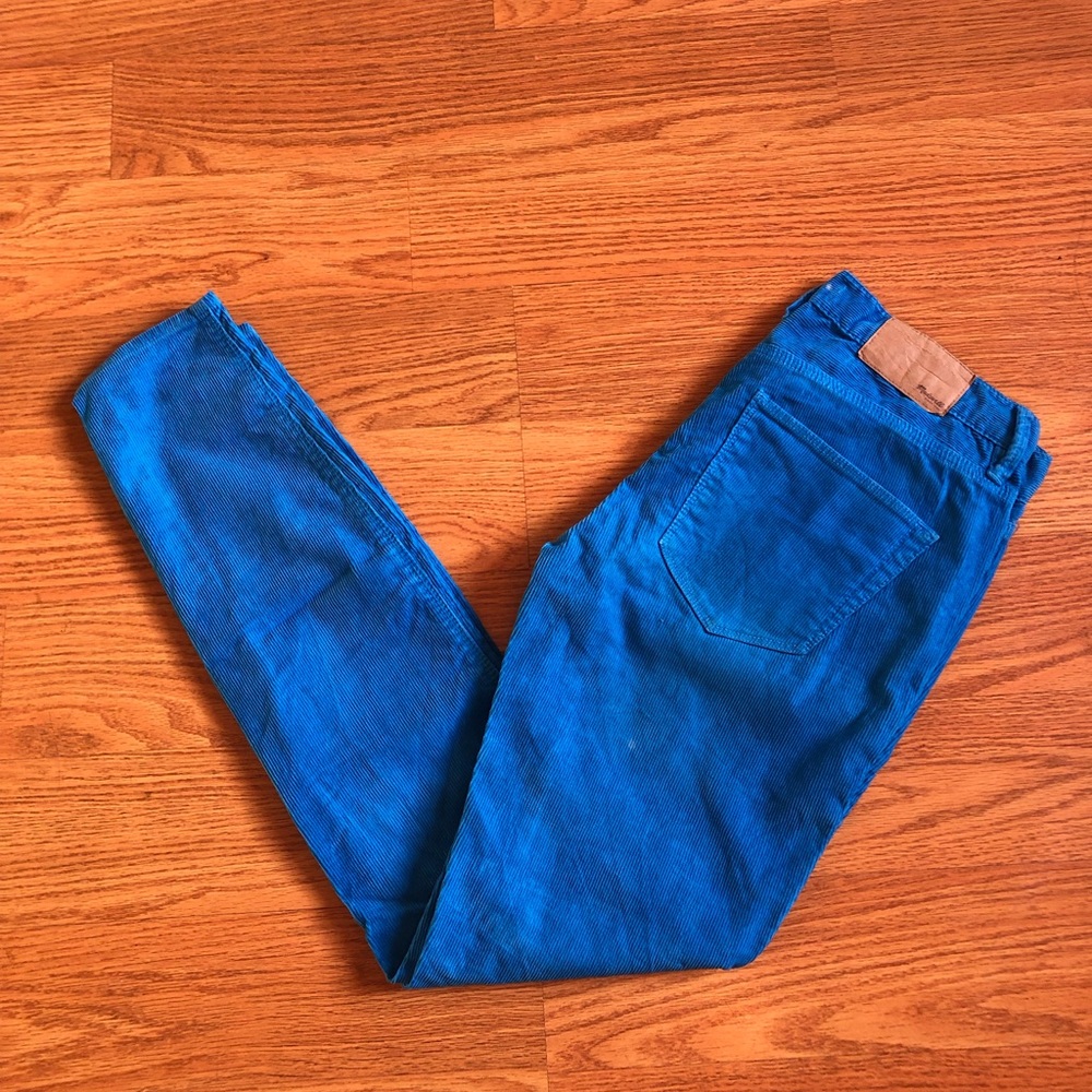 Madewell Turquoise Corduroy Skinny Jeans